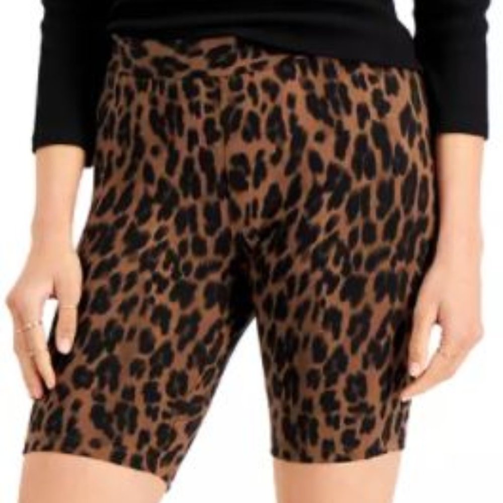 NWT Style & Co Animal-Print Bike Shorts